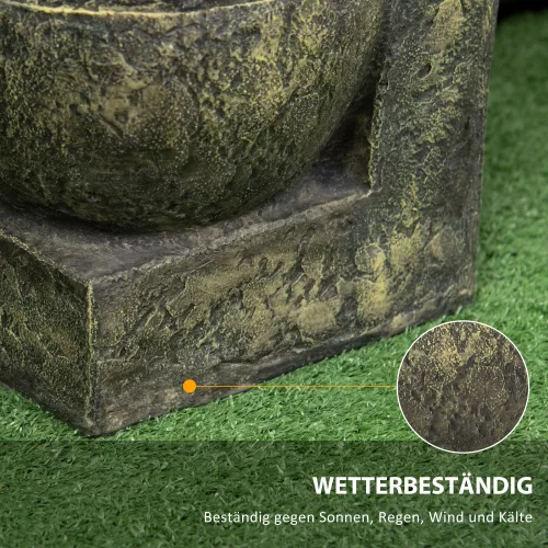 Kerti szökőkút, 3 fokozatú kerti vízesés, 25 cm x 24 cm x 60 cm