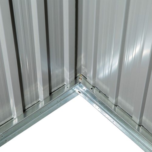 Outsunny Kerti tárolóház kerti faház szerszámtároló ajtóval kültéri acél Zöld 142 x 84 x