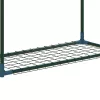 2 db-os polc szett virágoknak, 4 szintes növényállvány, acél, zöld, 70 x 27 x 110
