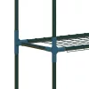 2 db-os polc szett virágoknak, 4 szintes növényállvány, acél, zöld, 70 x 27 x 110