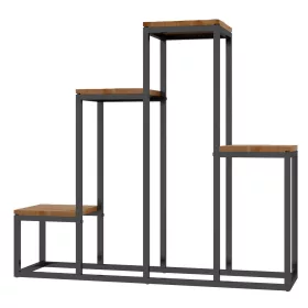   Növényállvány, 4 szintes virágos polc, világosbarna, 80 x 20 x 74 cm