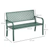 Kerti pad 2 személyes, acél háttámlával és karfával, virágmintával, max 280 kg,