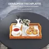 Outsunny Beistelltisch Balkontisch aus Metall Rund Kaffeetisch wetterfest Gartentisch pflegeleicht