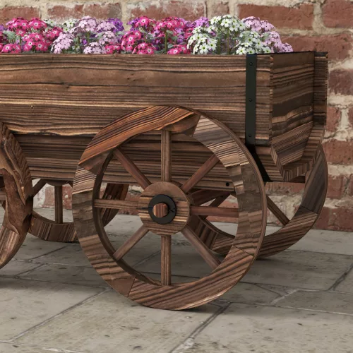Szekér virágágyás, 30kg terhelhetőség