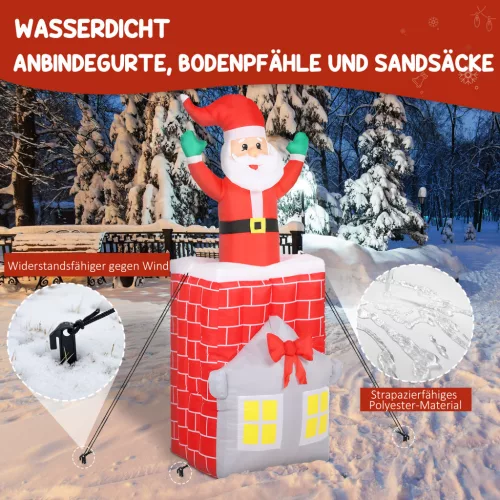 Felfújható mikulás dekoráció