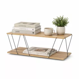 Dohányzóasztal, rusztikus stílus, barna, 120 x 50 x 30 cm