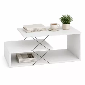 Dohányzóasztal, fehér, modern stílus, 100 x 50 x 40 cm