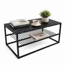 Dohányzóasztal, fekete, 95 x 55 x 42 cm