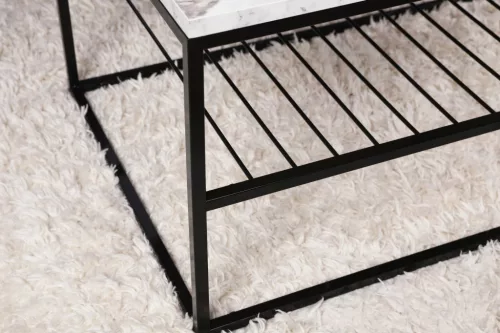 Dohányzóasztal, fehér, 95 x 55 x 42 cm