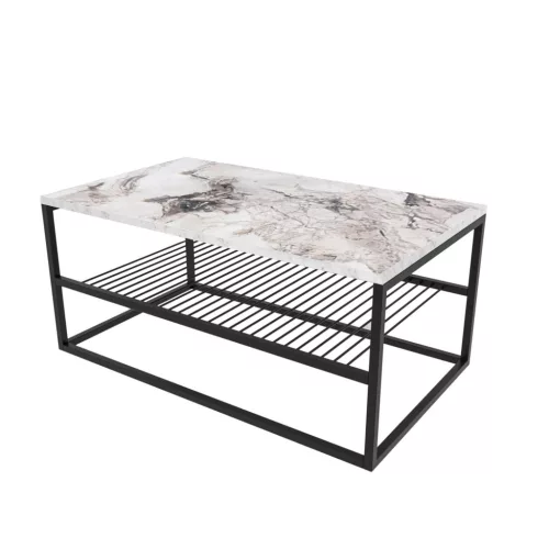 Dohányzóasztal, fehér, 95 x 55 x 42 cm