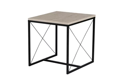 Dohányzóasztal szett, 3 darabos, travertin, fekete, modern stílusú