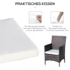 Rattan kerti bútor garnitúra, kisasztalos bisztró garnitúra 3 részes, barna