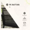 Outsunny Rattan Bistro kerti bútor készlet
