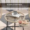 Outsunny Polyrattan Kerti Bútor Készlet, Kültéri Lounge Balkonbútor 2 Személyre, 3 Darabos