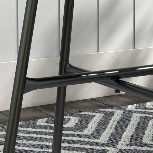 Kerti bisztró asztal, kerek asztal, fekete, 50 x 50 x 50 cm