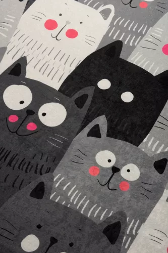 Gyerekszoba szőnyeg, 140 x 190 cm, macskák