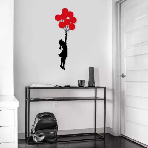 Fém fali dekoráció, balloon, 100x34 cm