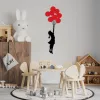 Fém fali dekoráció, balloon, 100x34 cm