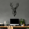 Fém fali dekoráció, deer, 42x70 cm