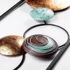 Fém fali dekoráció, circles, arany-kék 90x32 cm