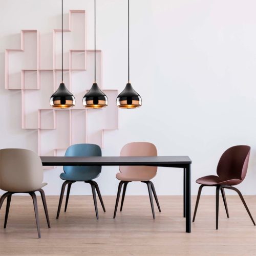 Yildo függőlámpa x3, fekete-réz