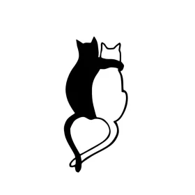 Fém fali dekoráció, cats, 33x70 cm