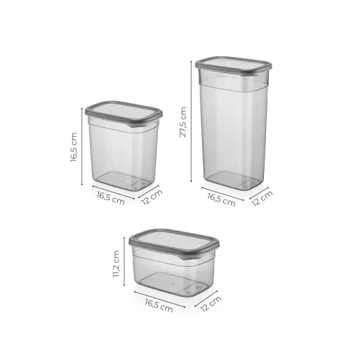 Ételtároló doboz készlet 3 x 4 db