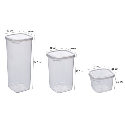 Ételtároló doboz készlet 3 x 6 db