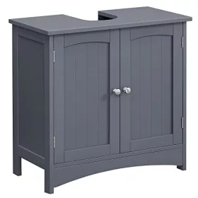 VASAGLE Alámosószekrény, Fürdőszobai mosdószekrény, Mosdó alatti tároló, Fürdőszobai