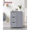 VASAGLE Fürdőszobai Padlószekrény, Fürdőszobai Tárolóegység 3 Fiókkal, 1