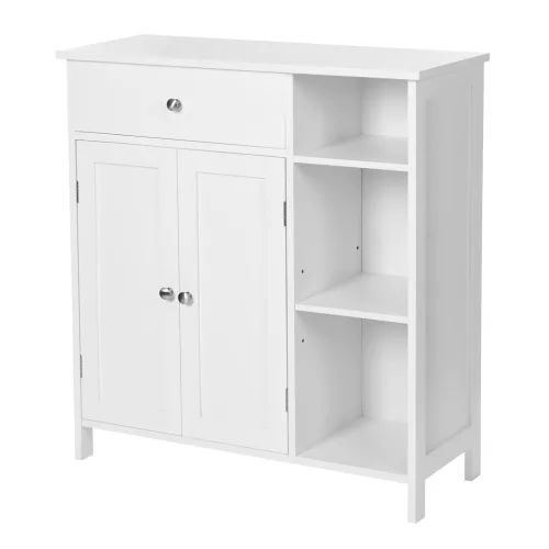 VASAGLE Fürdőszobai Állószekrény, Tároló Szervező Egység, Fiókos Szekrény, 3