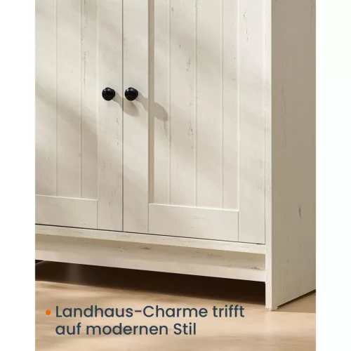 Mosdó alatti fürdőszoba szekrény, állítható polccal, rusztikus fehér