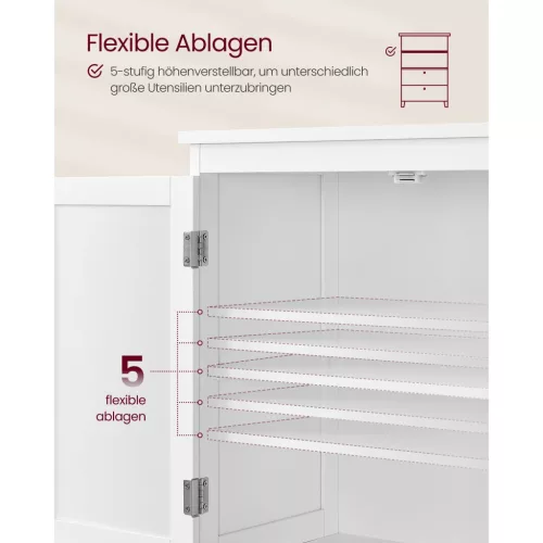 VASAGLE Fürdőszobai Padlószekrény, Fürdőszobai Tárolóegység, Szabadon Álló