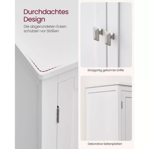 VASAGLE Fürdőszobai Padlószekrény, Fürdőszobai Tárolóegység, Szabadon Álló