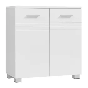   Fürdőszoba szekrény, 2 ajtós, állítható polccal, fehér 60x30x63cm