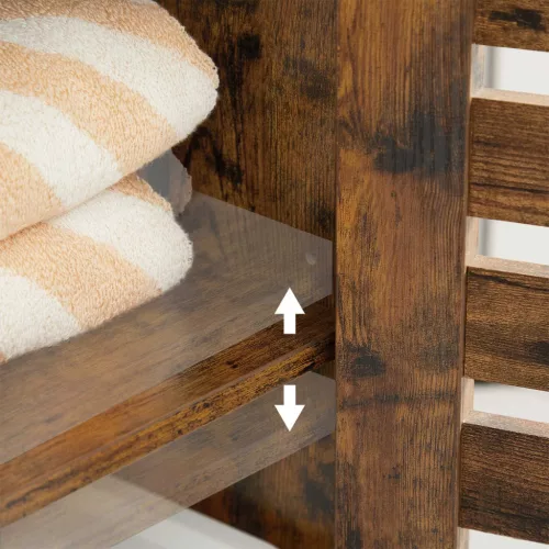 VASAGLE Fürdőszobai Állószekrény, Tárolószekrény Egység, Többfunkciós