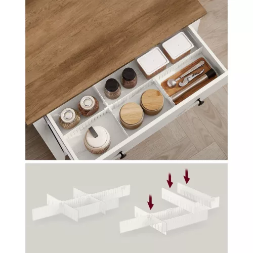 Fiókos tárolószekrény, rusztikus fehér és mézbarna, 80 x 30 x 75 cm