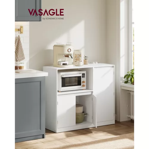 Konyhai szekrény tárolópolccal, munkafelülettel, 3 ajtóval, felhő fehér