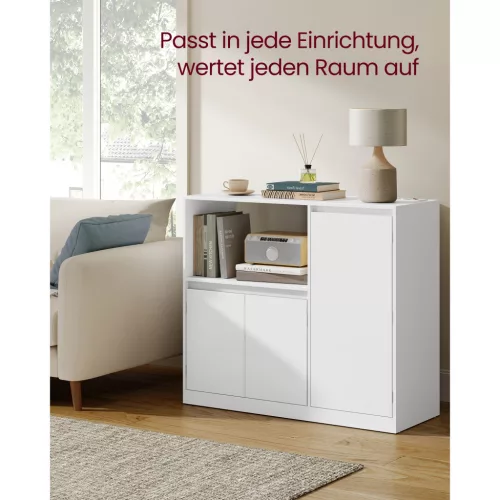 Konyhai szekrény tárolópolccal, munkafelülettel, 3 ajtóval, felhő fehér