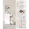 Keskeny fürdőszoba tároló szekrény, álló, fehér 40 x 30 x 80 cm