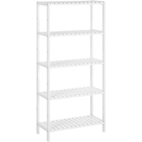   Bambusz polc fürdőszobába, konyhába, 5 szintes 60x26x130cm