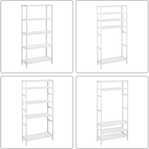 Bambusz polc fürdőszobába, konyhába, 5 szintes 60x26x130cm