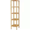 SONGMICS 5 szintes bambusz fürdőszobai polc, álló konyhai állvány, 33 x 33 x 146 cm (H x SZ x