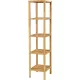 SONGMICS 5 szintes bambusz fürdőszobai polc, álló konyhai állvány, 33 x 33 x 146 cm (H x SZ x