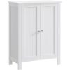 VASAGLE Szabadon álló fürdőszobai szekrény tárolószekrény 2 ajtóval és 2 állítható