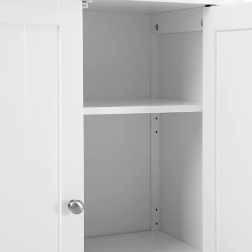 VASAGLE Szabadon álló fürdőszobai szekrény tárolószekrény 2 ajtóval és 2 állítható