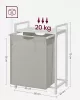 VASAGLE Mosható kosár, mosókosár, kihúzható és levehető mosózsák, polc, fém váz, 65L, 50