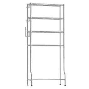 SONGMICS 4 szintes WC fölötti tároló, fém tároló állvány, állítható polcok, 4