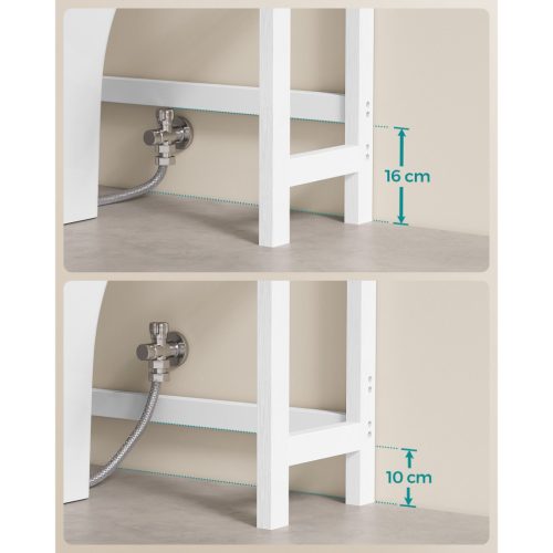 SONGMICS WC fölötti tároló, 4 szintes WC fölötti fürdőszobai rendező állítható