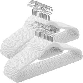 SONGMICS Bársony vállfák, 50 darabos készlet, csúszásmentes ruhavállfák, 0,6 cm vastagság,